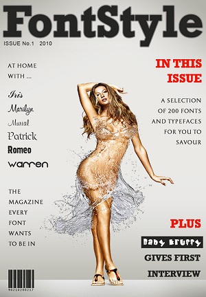 font style magazine cover