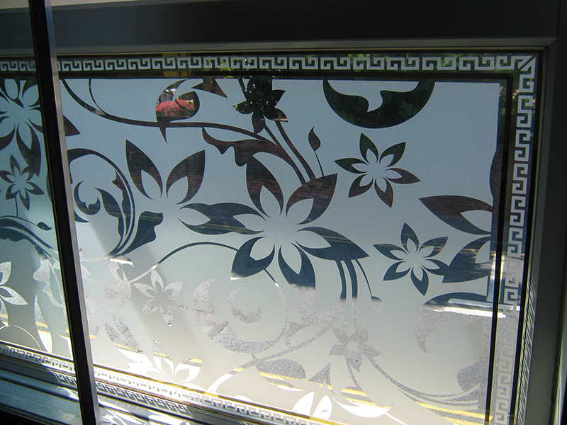 frosted window graphics decorative